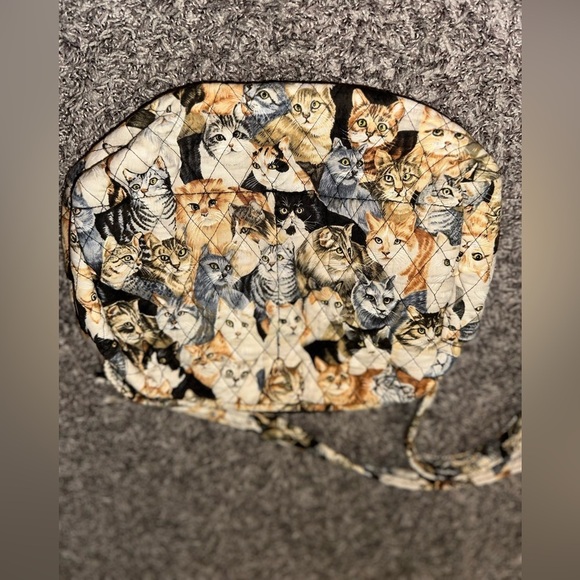 Vintage Larenda Stitched Kitty Cat Quilted Crossbody Handbag - Picture 8 of 13